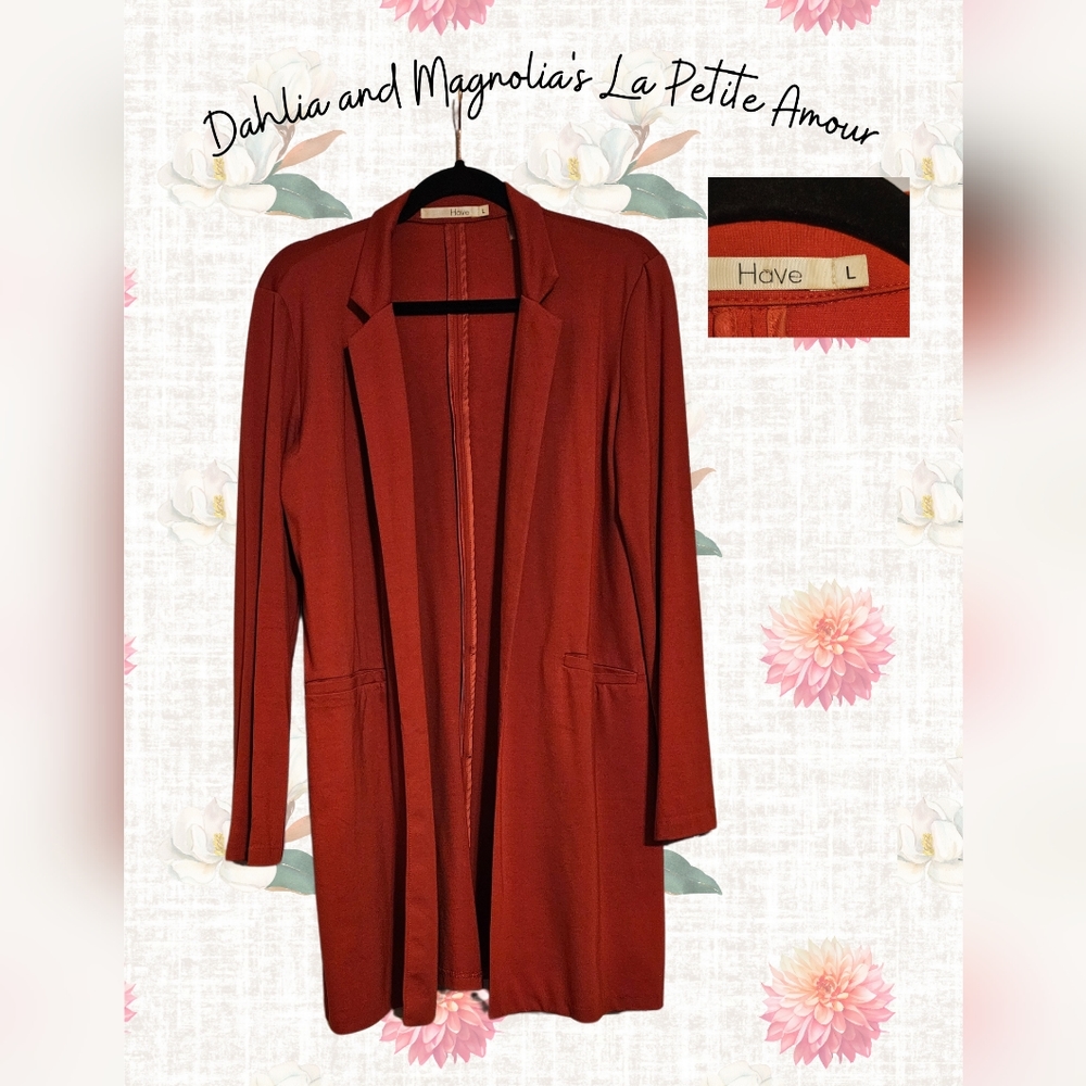Red Long Blazer Size L